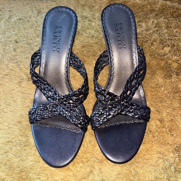 Franco Sarto L-GLEAN Women's Heels Leather Slip-On X Style Strap Glazed … - Picture 1 of 7